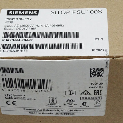 Siemens Sitop PSU100S 6EP1334-2BA20 6EP1 334-2BA20 / Neu OVP - Maranos.de