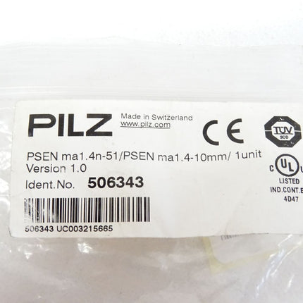 Pilz 506343 / switch 506313 PSEN ma1.4n-51 / 506301 actuator PSEn ma1.4-10mm / Neu OVP - Maranos.de