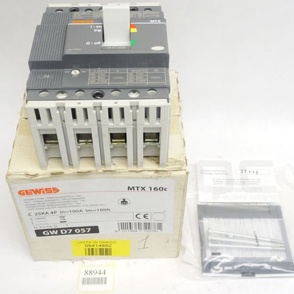 Gewiss Leistungsschalter Thermomagnetische Ausloeser MTX160C 100A / GWD7057 / Neu OVP - Maranos.de