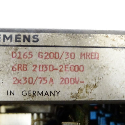 Siemens Simoreg Transistorsteller D165 G200/30MREQ 6RB2030-2EG00 - Maranos.de