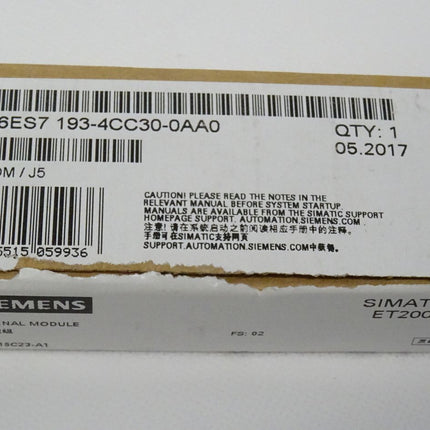 Siemens 6ES7193-4CC30-0AA0 Terminalmodul 6ES7 193-4CC30-0AA0 NEU-OVP - Maranos.de