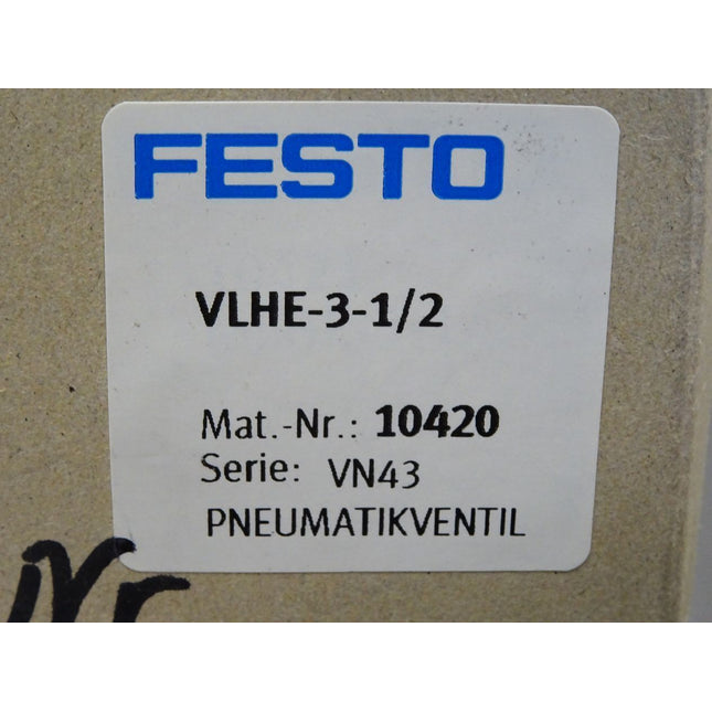 Festo 10420 VLHE-3-1/2 Pneumatikventil / Neu OVP - Maranos.de