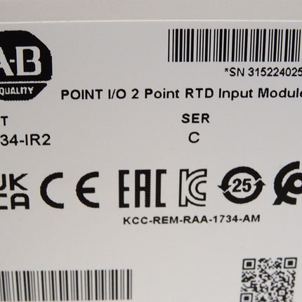 Allen Bradley 1734-IR2 POINT I/O 2 Point RTD Input Module / Neu OVP - Maranos.de
