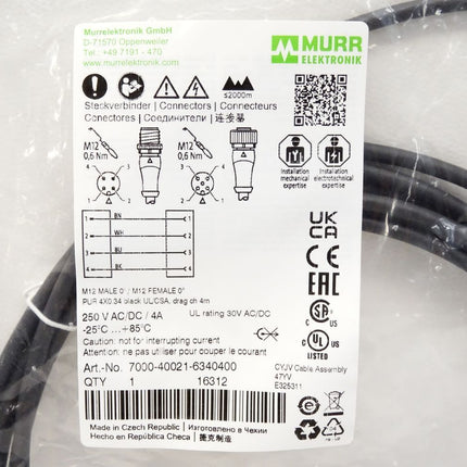Murr Elektronik 7000-40021-6340400 / Neu OVP - Maranos.de
