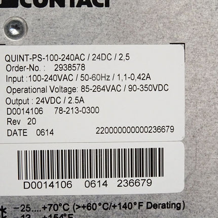 Phoenix Contact 2938578 QUINT-PS-100-240AC/24DC/ 2.5 Stromversorgung - Maranos.de