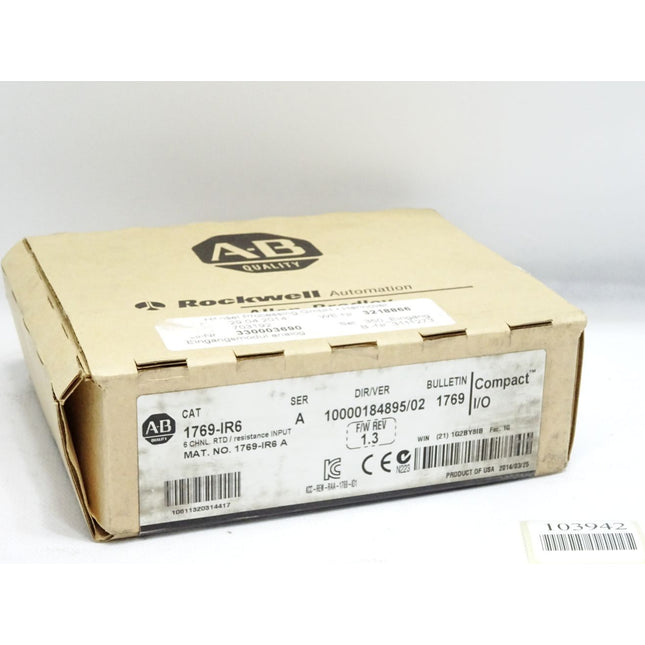 Allen Bradley CompactLogix 6 Pt RTD Module 1769-IR6 / Neu OVP - Maranos.de