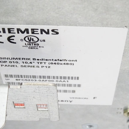 Siemens Bedientafel OP10 6FC5203-0AF00-0AA1 Version F + PCU 6FC5210-0DF00-0AA2 - Maranos.de