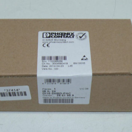 NEU/OVP versiegelt Phoenix Contact 2861959 IB IL 24 DI16-2MBD-PAC - Maranos.de