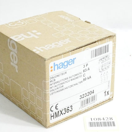 Hager Leitungsschutzschalter 3P 63A C 50kA HMX363 323204 / Neu OVP - Maranos.de