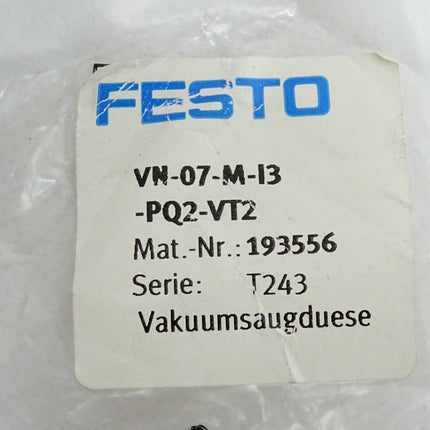 Festo 193556 VN-07-M-I3-PQ2-VT2 Vakuumsaugdüse / Neu OVP - Maranos.de
