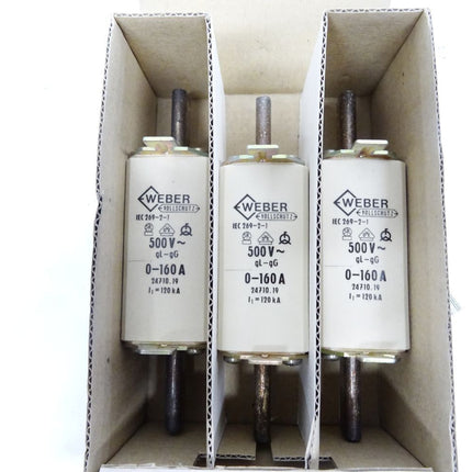 Weber Schmelzsicherung NH-0 160A gI / 24710.19 / Inhalt : 3 Stück / Neu OVP - Maranos.de