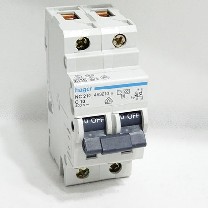 Hager Leitungsschutzschalter NC210 C10 463210 / Inhalt : 1 Stück / Neu - Maranos.de