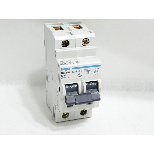 Hager Leitungsschutzschalter NC210 C10 463210 / Inhalt : 1 Stück / Neu - Maranos.de