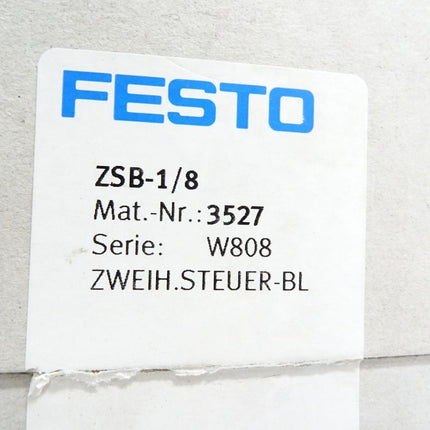 Festo 3527 Zweihand-Steuerblock ZSB-1/8 / Neu OVP - Maranos.de