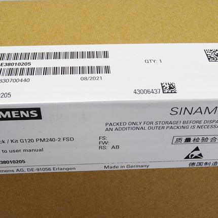 Siemens Sinamics Power Module PM240-2 / 6SL3210-1PE23-8AL0 18.5kW / Neu - Maranos.de