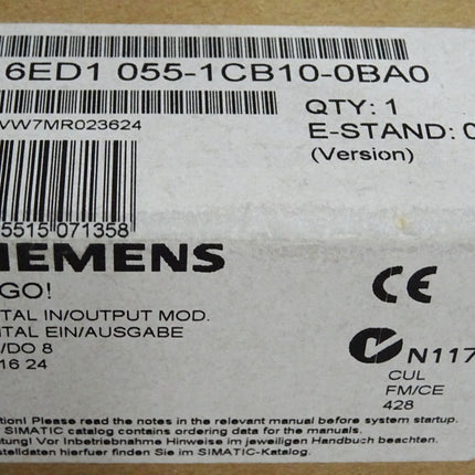 Siemens LOGO! 6ED1055-1CB10-0BA0 / Neu OVP versiegelt - Maranos.de