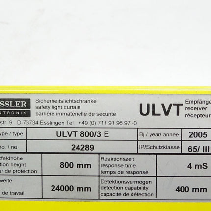 Fiessler Sicherheitslichtschranke ULVT 800/3 E ULVT800/3E ULVT 24289 Empfänger - Maranos.de