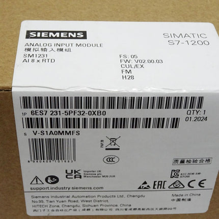 Siemens S7-1200 SM1231 6ES7231-5PF32-0XB0 6ES7 231-5PF32-0XB0 / Neu OVP versiegelt - Maranos.de