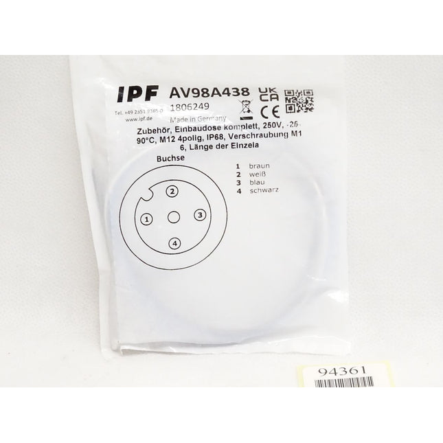 Ipf electronic Einbaustecker AV98A438 1806249 / Neu OVP - Maranos.de