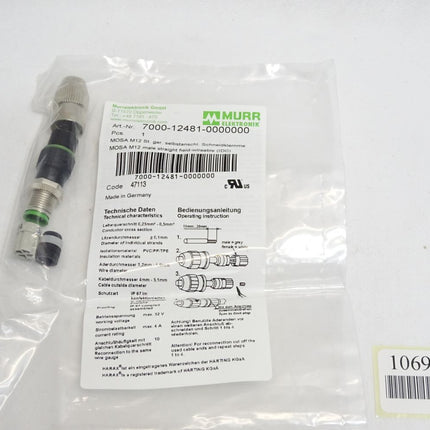 Murr Elektronik 7000-12481-0000000 Stecker gerade M12 / Neu OVP - Maranos.de