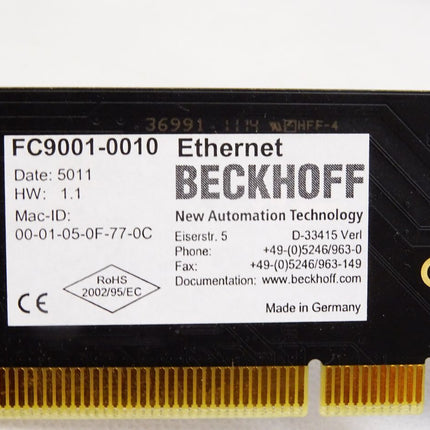 Beckhoff FC9001-0010 Ethernet-Einsteckkarte / Neu OVP - Maranos.de