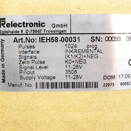 TR Electronic Incremental encoder  IEH58-00031 / Neu OVP - Maranos.de
