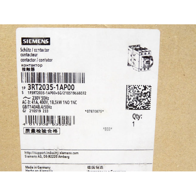 Siemens Schütz 3RT2035-1AP00 / Neu OVP - Maranos.de