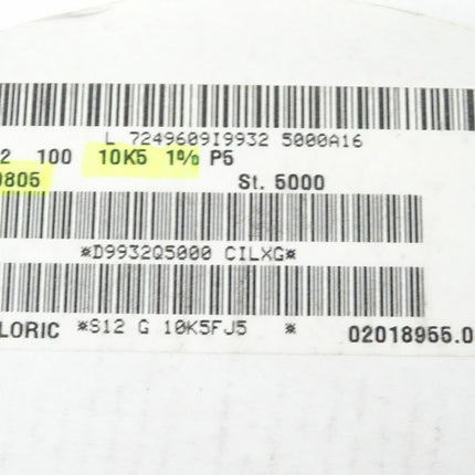 5000x DRALORIC SMD CR0805 / 10K5 Widerstände - Maranos.de