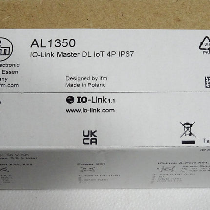 Ifm Electronic AL1350 IO-Link Master DL IoT 4P IP67 / Neu OVP - Maranos.de