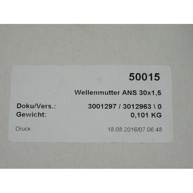 ALMA 50015 2x Wellenmutter ANS 30x1,5 Mutter Neu-versiegelt - Maranos.de