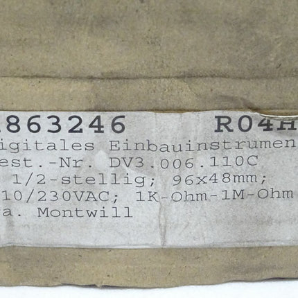 Montwill Digitales Einbauinstrument DV3.006.110C / Neu OVP - Maranos.de