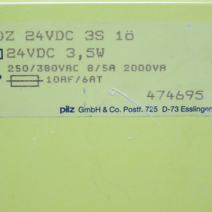 Pilz 474695 PNOZ 24VDC 3S 1Ö 24VDC 3,5W Sicherheitsrelais - Maranos.de