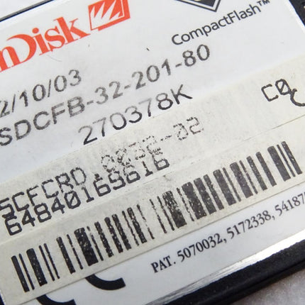 B&R 5CFCRD.0032-02 CompactFlash 32MB - Maranos.de