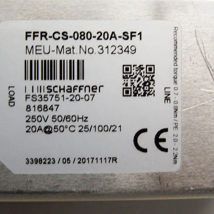 Schaffner FFR-CS-080-20A-SF1 312349 Funkentstörfilter - Maranos.de