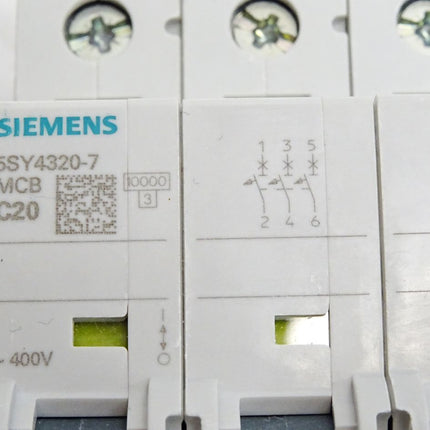 Siemens 5SY4320-7 MCB C20 Leitungsschutzschalter - Maranos.de