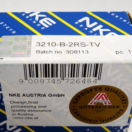 NKE Schrägkugellager 3210-B-2RS-TV / Neu OVP - Maranos.de