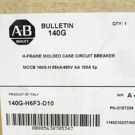 Allen Bradley 140G-H6F3-D10 Molded Case Circuit Breaker / Neu OVP - Maranos.de