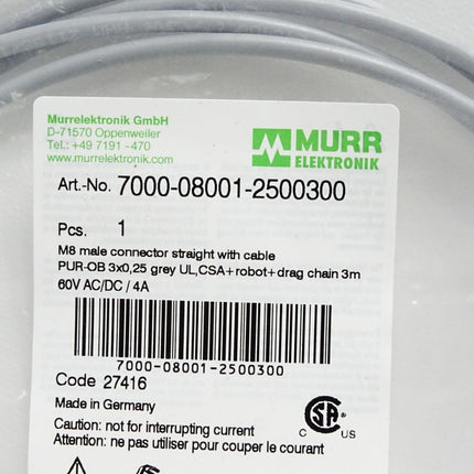 Murr Elektronik Kabel 3m 7000-08001-2500300 / Neu OVP - Maranos.de