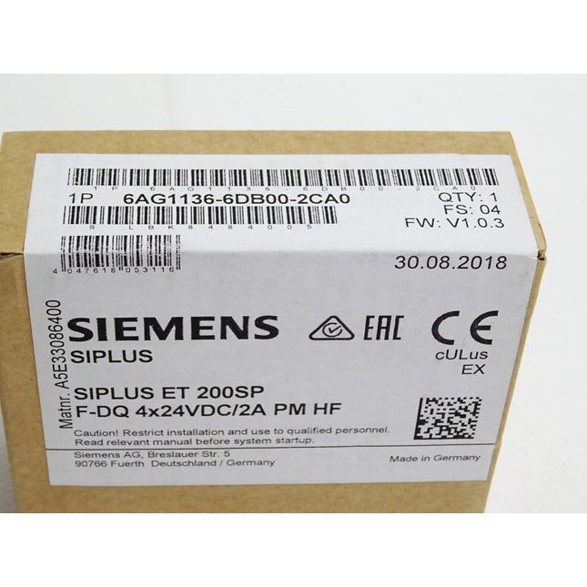 Siemens Siplus ET200SP 6AG1136-6DB00-2CA0 / Neu OVP versiegelt - Maranos.de