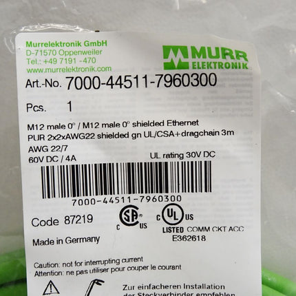 Murr Elektronik Kabel 7000-44511-7960300 / Neu OVP - Maranos.de