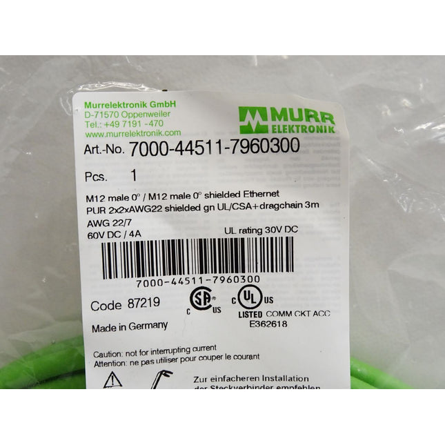Murr Elektronik Kabel 7000-44511-7960300 / Neu OVP - Maranos.de