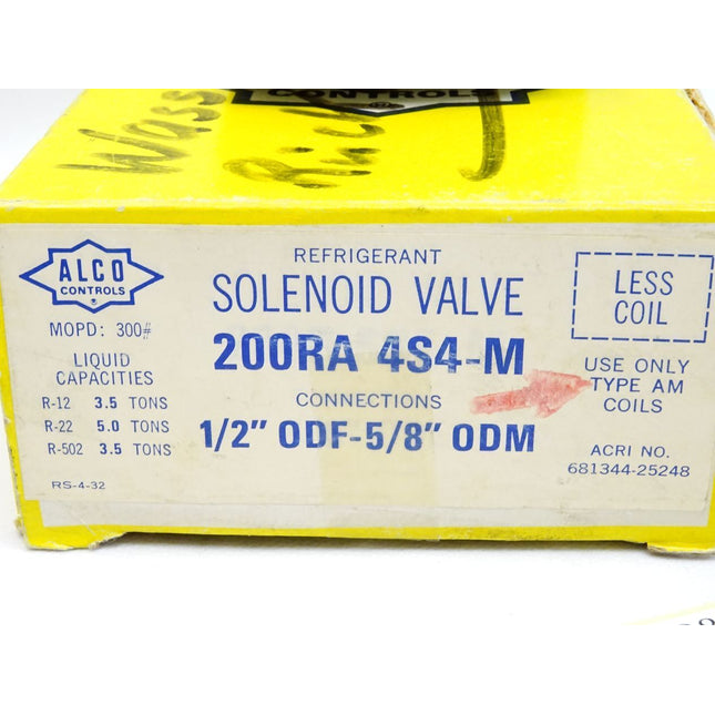 Alco Controls Solenoid Valve 200RA4S4-M 200RA 4S4-M / Neu OVP - Maranos.de