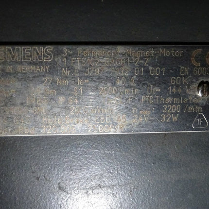 Siemens 3~ Permanent-Magnet Motor 1FT5102-0AC01-2-Z - Maranos.de