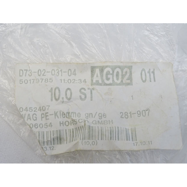 Wago 2-Leiter-Schutzleiterklemme 281-907 / Inhalt : 10 Stück / Neu - Maranos.de