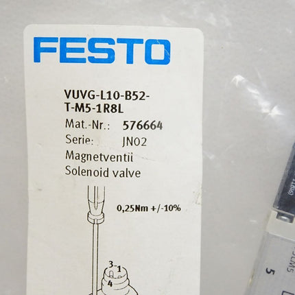 Festo 576664 VUVG-L10-B52-T-M5-1R8L Magnetventil / Neu OVP - Maranos.de