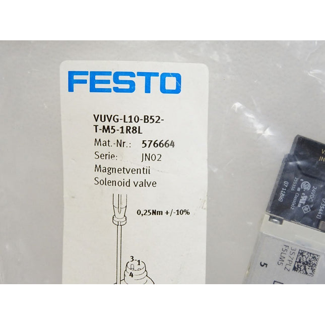 Festo 576664 VUVG-L10-B52-T-M5-1R8L Magnetventil / Neu OVP - Maranos.de