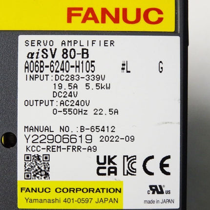 Fanuc Servo Amplifier A06B-6240-H105 5.5kW / Neuwertig - Maranos.de