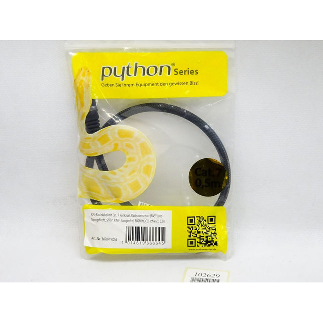 Python 8070PY-005S Patchkabel Rohkabel Cat.7 schwarz 0.5m / Neu OVP - Maranos.de