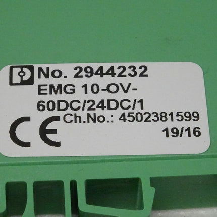 Phoenix Contact 2944232 Relaismodul EMG 10-OV-60DC/24DC/1 //  29 44 232 - Maranos.de