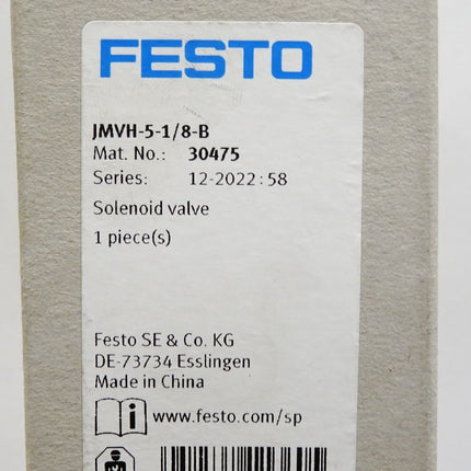 Festo 30475 JMVH-5-1/8-B Magnetventil / Neu OVP - Maranos.de